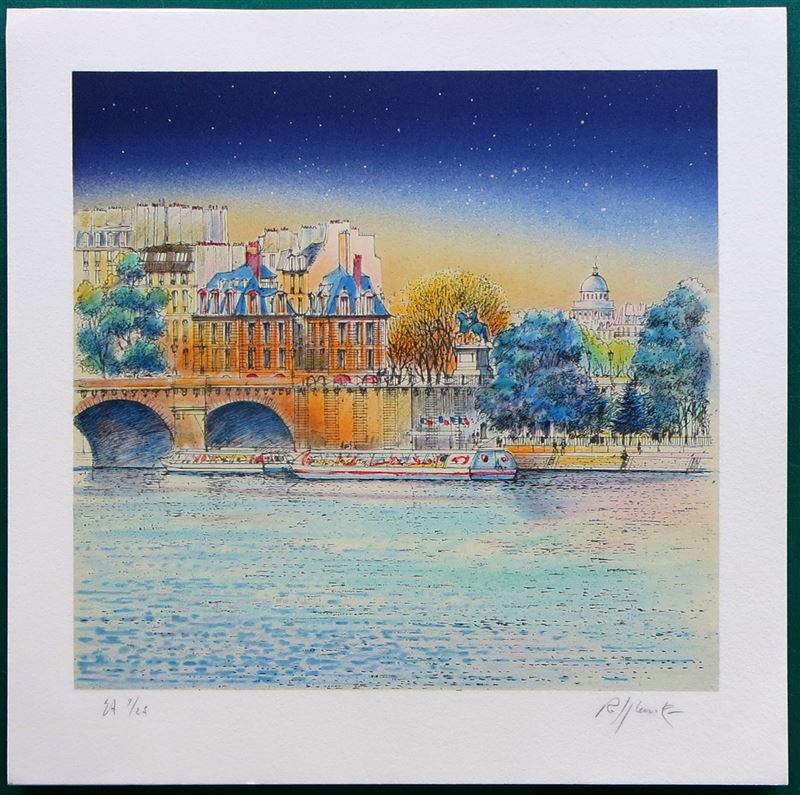 数少ない油彩作品　ロルフ・ラフルスキー　「サルーテ聖堂風景」　油彩　１２号 ロルフ・ラフルスキー（ROLF RAFFLEWSKY）作品一覧 :: 絵画買取・販売